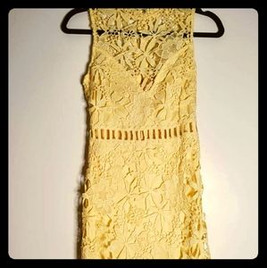 Beautiful yellow lace dress from Tobi